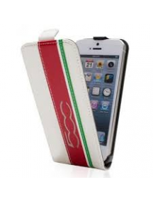 Funda solapa Fiat 500 FTFLP5CIW iPhone 5 - 5S blanca