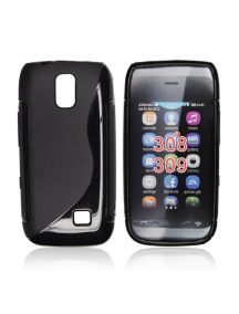 Funda TPU s-case Nokia 308 - 309 Asha negra