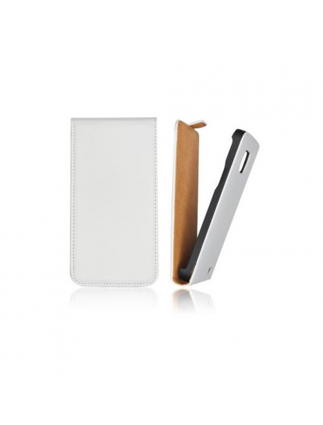 Funda solapa Forcell Slim iPhone 5c blanca