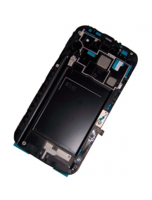 Carcasa frontal Samsung Galaxy Note 2 N7100 negra con flex y bot