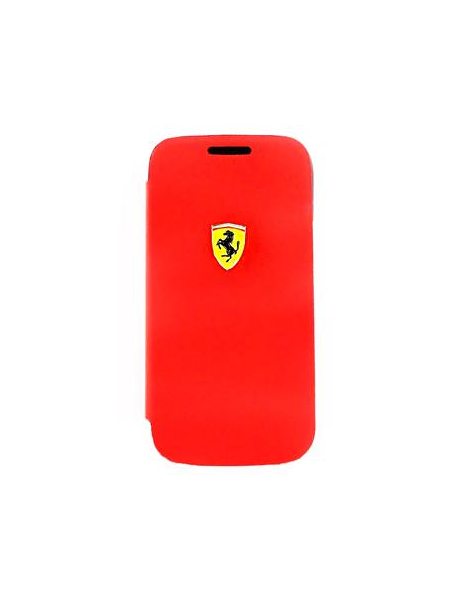 Funda libro Ferrari Samsung Galaxy S4 mini FESCRUFLHS4MRE roja