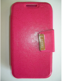 Funda libro Huawei G510 rosa con solapa metálica