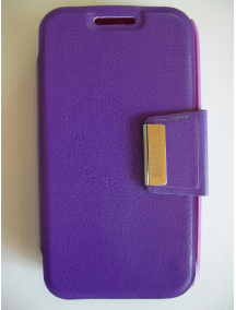Funda libro Samsung Galaxy Fame S6810 lila con solapa metálica