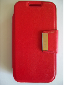 Funda libro Samsung Galaxy Fame S6810 roja con solapa metálica