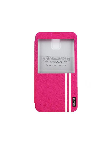 Funda libro Usams S-View Jazz Samsung Galaxy Note 3 N9005 rosa