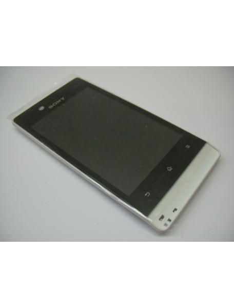 Display completo Sony Xperia Miro ST23i blanco