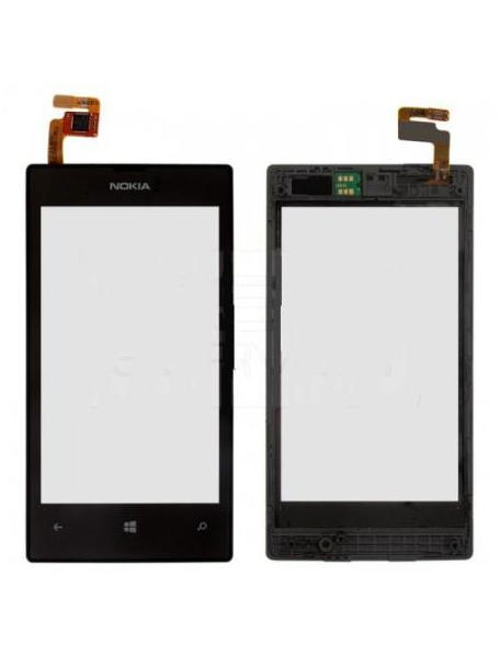 Ventana táctil Nokia 520 Lumia con marco frontal negra