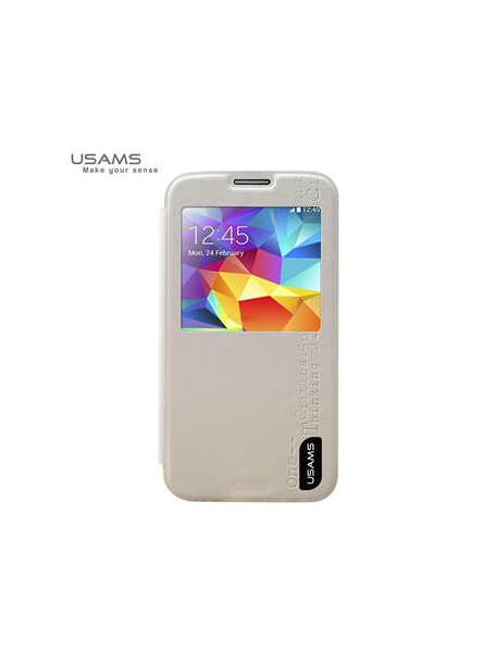 Funda libro Usams S5MR05 Samsung G900 S5 oro