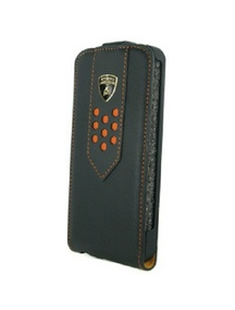 Lamborghini funda solapa piel superleggera-d2 iphone 5 negra