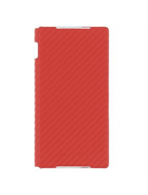 Funda libro Sony SMA5141CR Xperia Z2 D6503 carbono roja