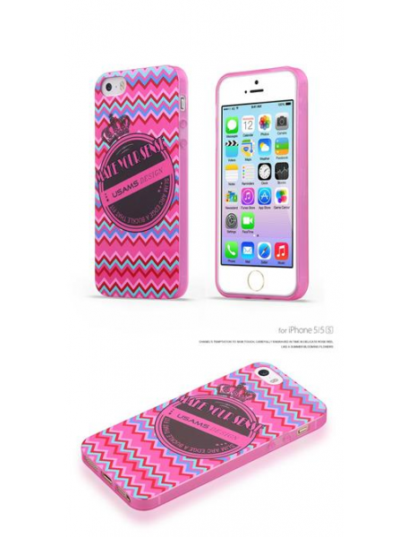 Funda TPU Usams Crown Series iPhone 5 - 5S rosa