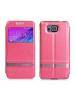 Funda libro Usams Merry S-View Samsung Galaxy Alpha G850 rosa