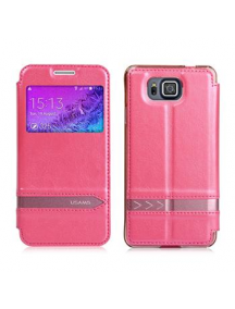 Funda libro Usams Merry S-View Samsung Galaxy Alpha G850 rosa