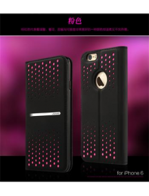 Funda Usams libro Groove Series iPhone 6 Plus negra/rosa