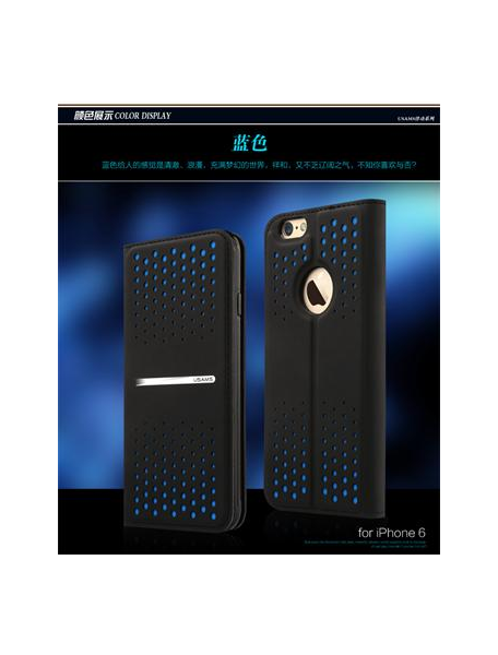 Funda Usams libro Groove Series iPhone 6 Plus negra/azul