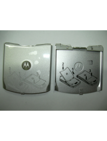Tapa de batería Motorola V3 plata