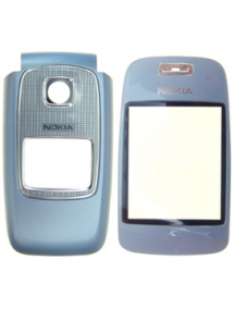 Carcasa frontal Nokia 6103 celeste con ventana interna