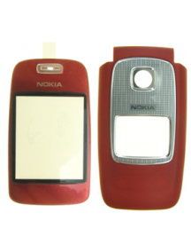 Carcasa frontal Nokia 6103 roja con ventana interna