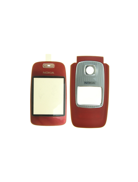 Carcasa frontal Nokia 6103 roja con ventana interna