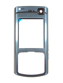 Carcasa frontal Nokia N70 plata con logo Vodafone