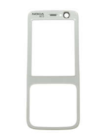 Carcasa frontal Nokia N73 blanca Frosty