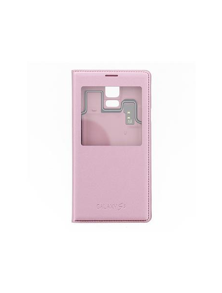 Funda libro S-View Samsung EF-CG900BPE Galaxy S5 G900 rosa