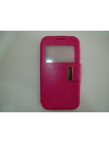 Funda libro TPU S-view Alcatel 795 - Vodafone Smart Speed 6 rosa