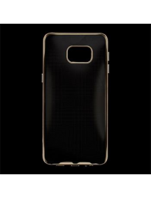 Funda TPU Samsung Galaxy S6 Edge Plus G928 transp. - dorada