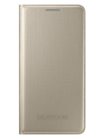 Funda libro Samsung EF-FG850BF Galaxy Alpha G850 dorada