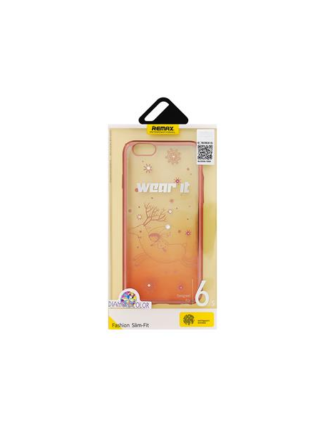 Protector trasero Remax Diamond rosa dorado iPhone 6 - 6S