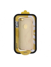 Funda TPU Remax Flower1 iPhone 6 - 6s dorado