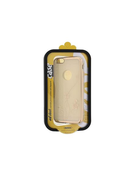 Funda TPU Remax Flower1 iPhone 6 - 6s dorado