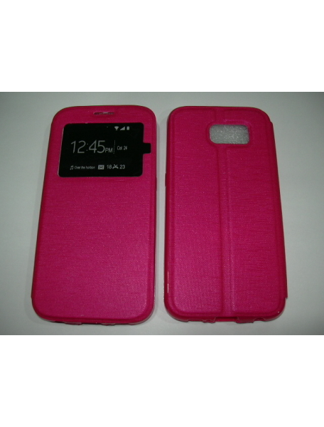 Funda libro TPU S-view iman Samsung Galaxy S6 G920 rosa