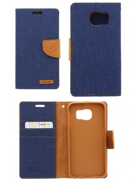 Funda libro Goospery Canvas LG V10 H960A azul - camel