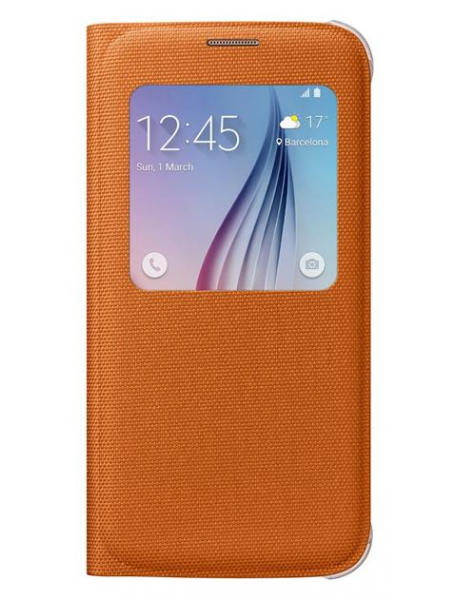 Funda libro S-view Samsung EF-CG920BOE Galaxy S6 G920 naranja