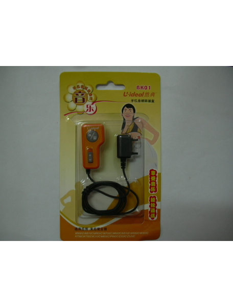 Adaptador de audio Sony Ericsson K750i con boton de colgar/desco