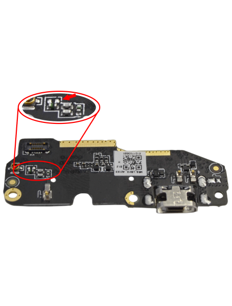 Placa de conector de carga BQ Aquaris X5 serie Xiaomi