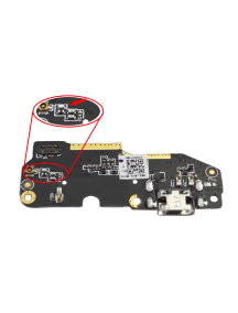 Placa de conector de carga BQ Aquaris X5 serie Green