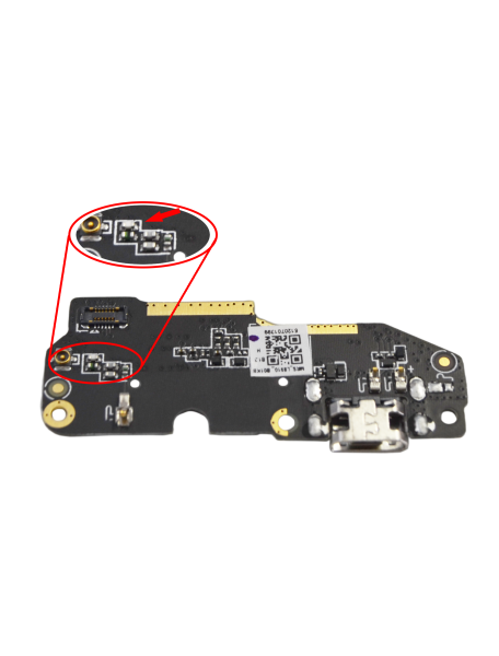 Placa de conector de carga BQ Aquaris X5 serie Green