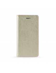 Funda libro TPU imán Huawei Ascend P9 dorada