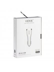 Cargador de coche Vidvie dual 2.1A + cable iPhone 5 - 6