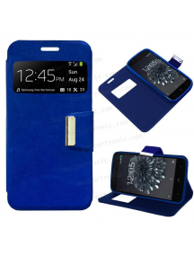 Funda libro TPU S-view BQ Aquaris X5 Plus azul