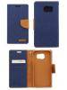 Funda libro Goospery Canvas LG K10 azul - camel