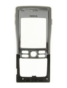 Carcasa frontal Nokia N91 plata