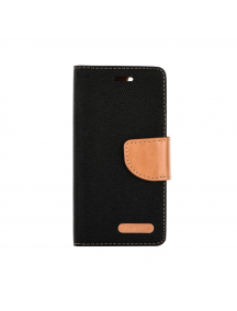 Funda libro TPU Canvas LG G6 H870 negra