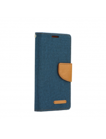 Funda libro TPU Canvas Samsung Galaxy S8 Plus G955 azul marino