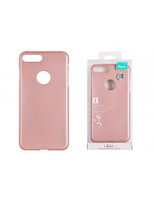 Funda TPU Goospery i-Jelly iPhone 7 Plus rosa - dorado
