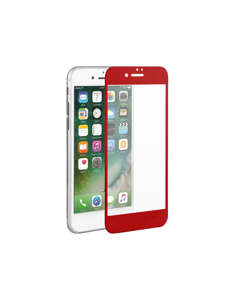 Lámina de cristal templado 5D iPhone 7 - 8 roja