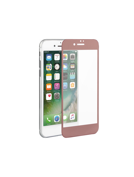Lámina de cristal templado 5D iPhone 7 Plus - 8 Plus rosa - dorada