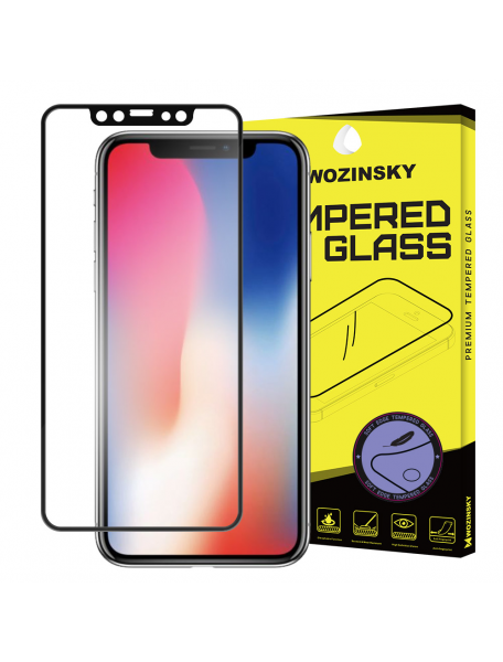 Lámina de cristal templado Wozinsky iPhone X negro